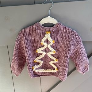 Hand embroidered baby sweater